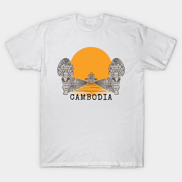 Angkor Thom Majesty: Cambodia's Ancient Wonder -- Sun Edition T-Shirt by CuteBotss